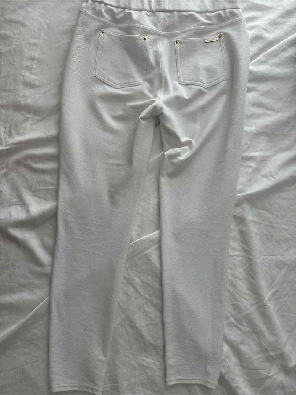 Michael Kors White Stretch Pull-On Chinos